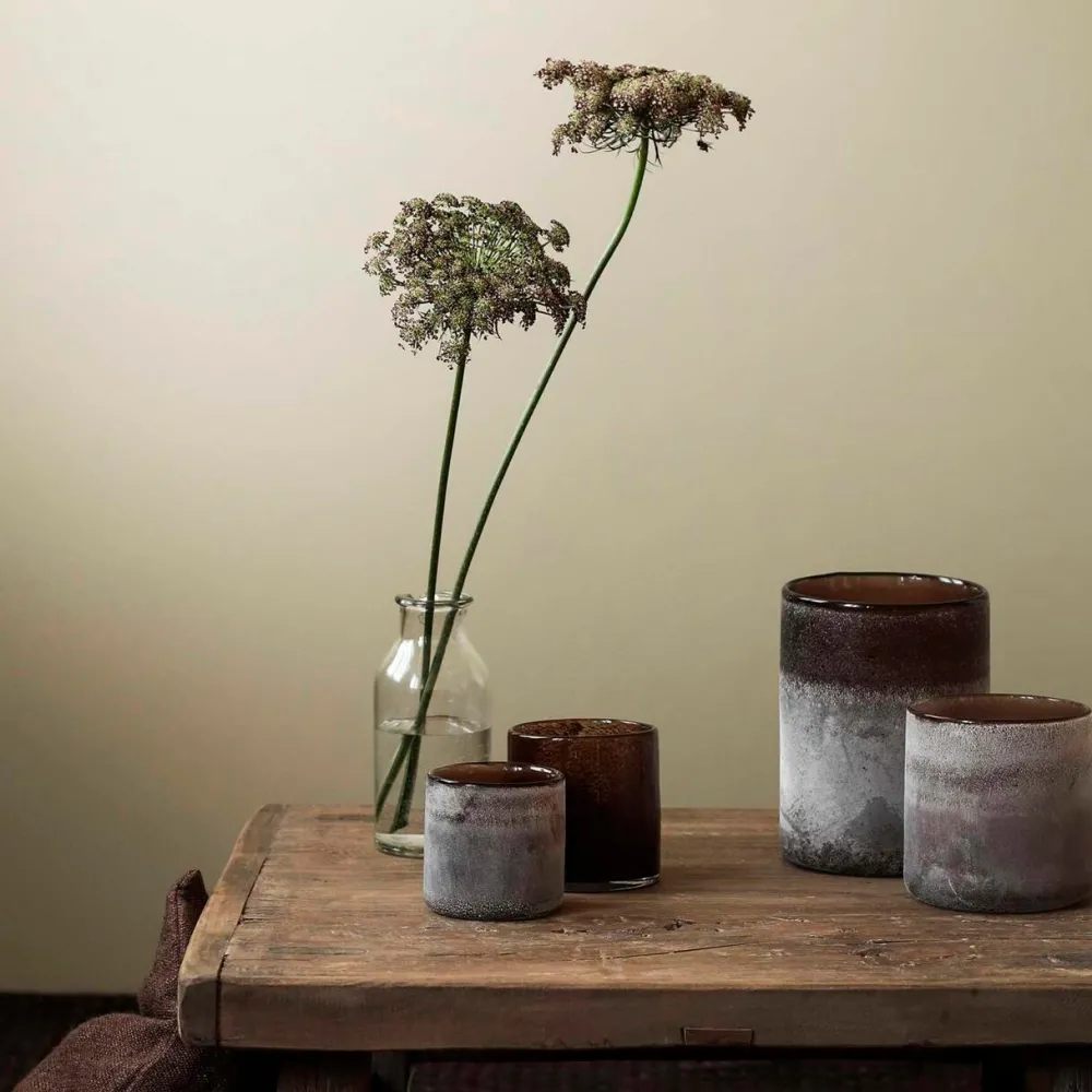Tell Me More Andet Boligtilbehør|Lysestager>Frost Candleholder Small Brown