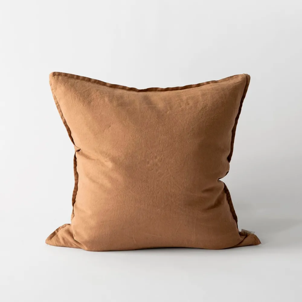 Tell Me More Puder>Linen Cushion Hazelnut 50x50 cm