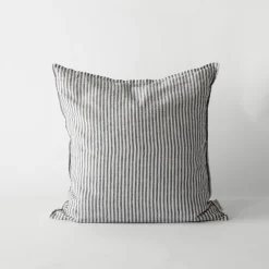 Tell Me More Puder>Linen Cushion Grey/White 50x50 cm