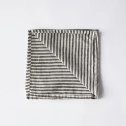 Tell Me More Køkkentekstiler>Linen Napkin Grey/White