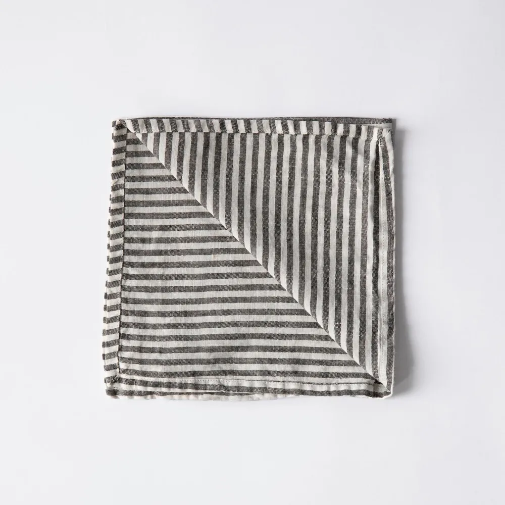 Tell Me More Køkkentekstiler>Linen Napkin Grey/White