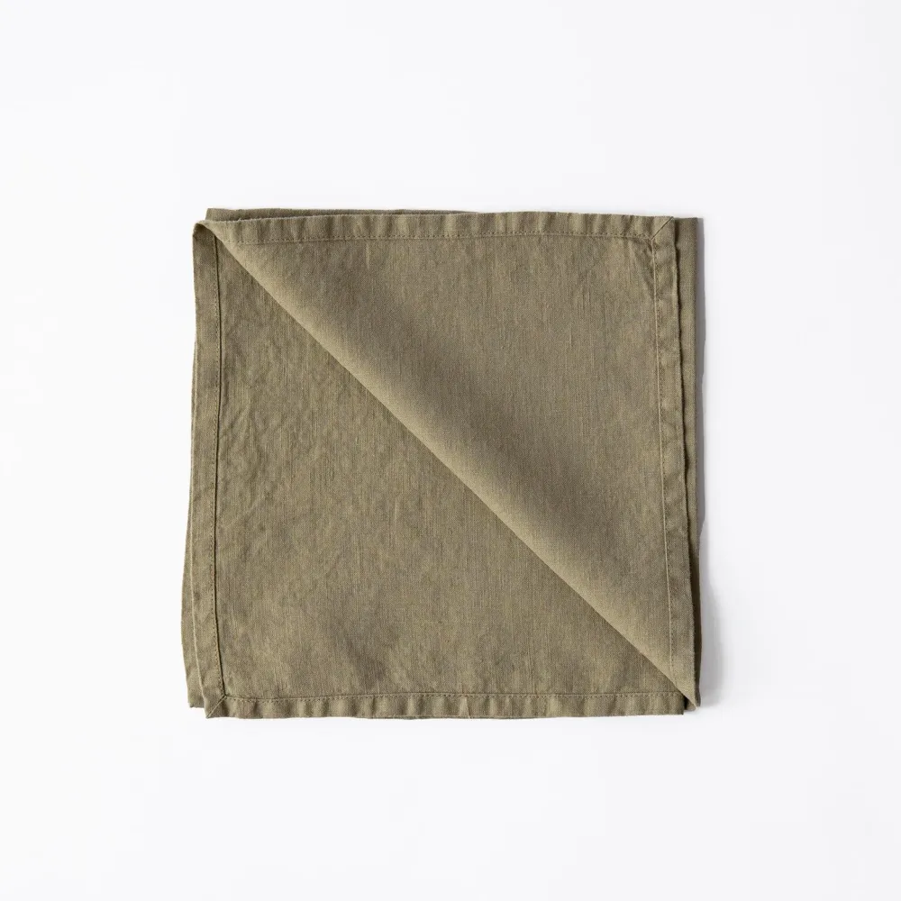 Tell Me More Køkkentekstiler>Linen Napkin Olive