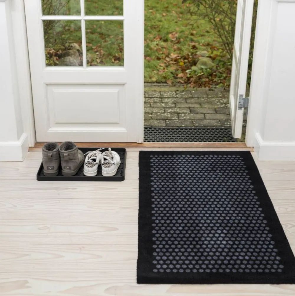 Tica Copenhagen Tæpper & Måtter>Dot Smudsmåtte Sort/Grå 67x120 cm