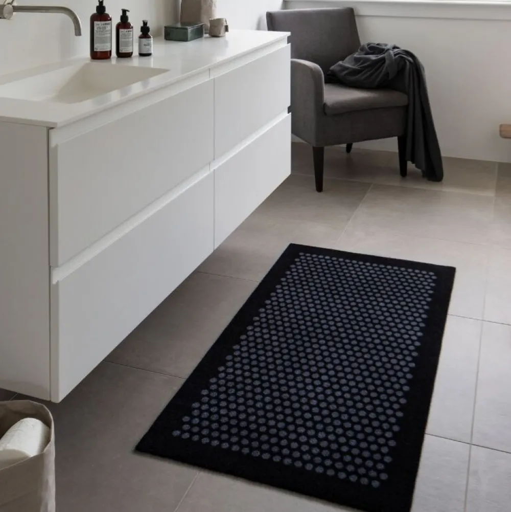 Tica Copenhagen Tæpper & Måtter>Dot Smudsmåtte Sort/Grå 67x120 cm