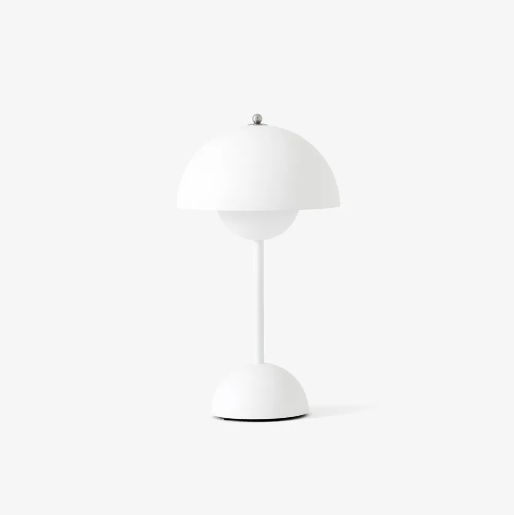 Børn &Tradition Belysning|Bordlamper>Flowerpot Portable Table Lamp VP9 Matt White