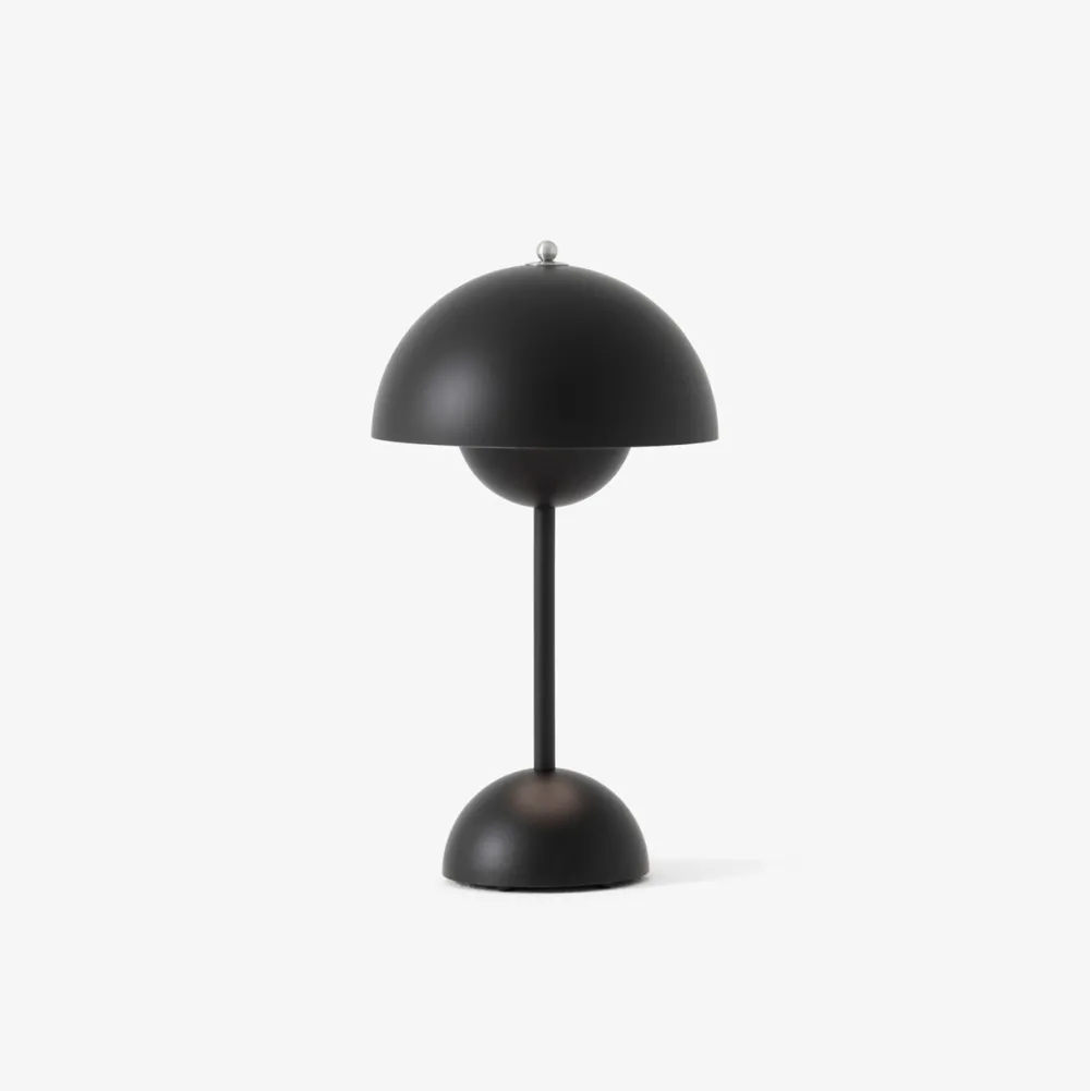 Børn &Tradition Belysning|Bordlamper>Flowerpot Portable Table Lamp VP9 Matt Black