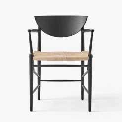 &Tradition Stole|Stue>HM4 Drawn Chair Black Lacquered Oak