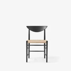 &Tradition Stole|Stue>HM3 Drawn Chair Black Lacquered Oak