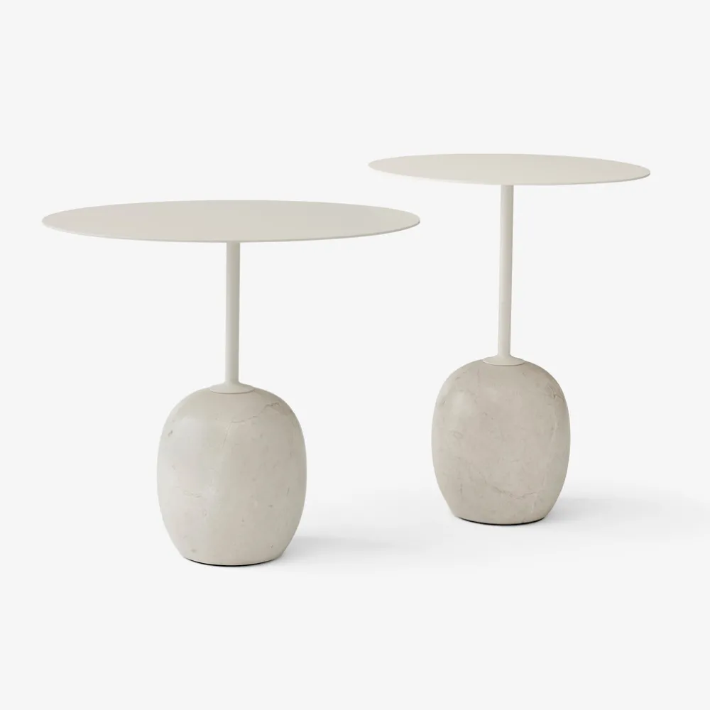 &Tradition Borde>LN9 Lato Bord Ivory White Ø50 cm