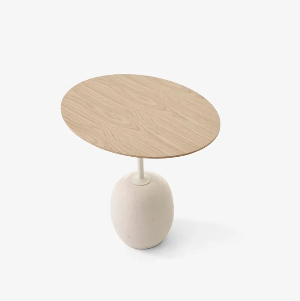 &Tradition Stue|Borde>LN9 Lato Bord Ivory White/Eg Ø50 cm