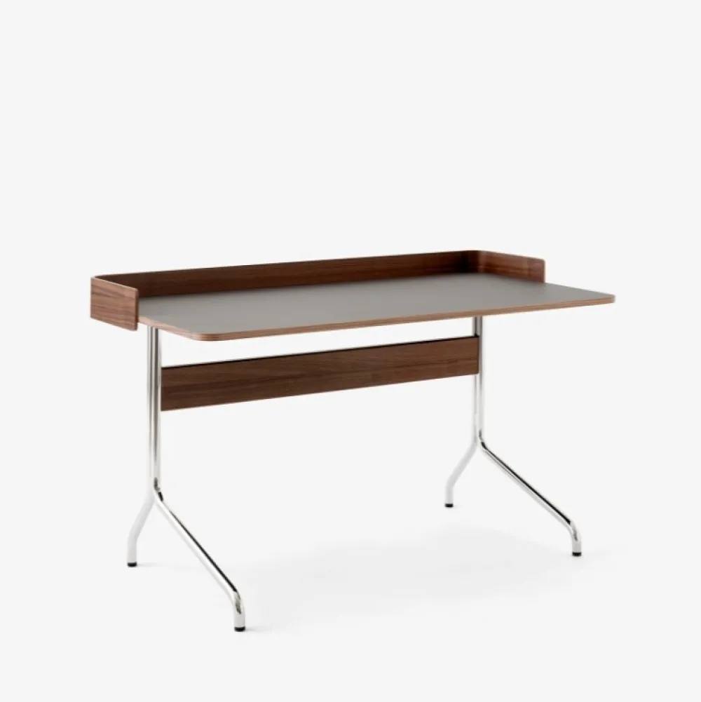 &Tradition Kontor>Pavilion AV17 Iron Linoleum Walnut Chrome Base