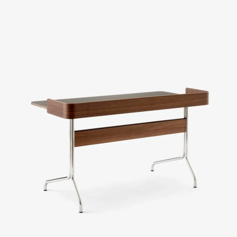 &Tradition Kontor>Pavilion AV17 Iron Linoleum Walnut Chrome Base