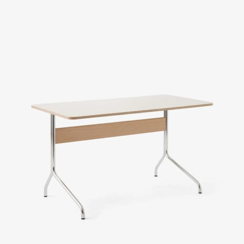 &Tradition Kontor>Pavilion AV16 Mushroom Linoleum Oak Chrome Base