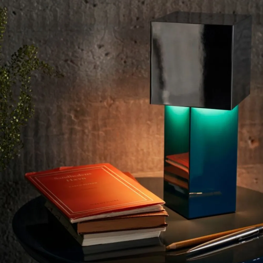 Børn &Tradition Kontor|Belysning>Pivot ATD7 Bordlampe Blue/Silver