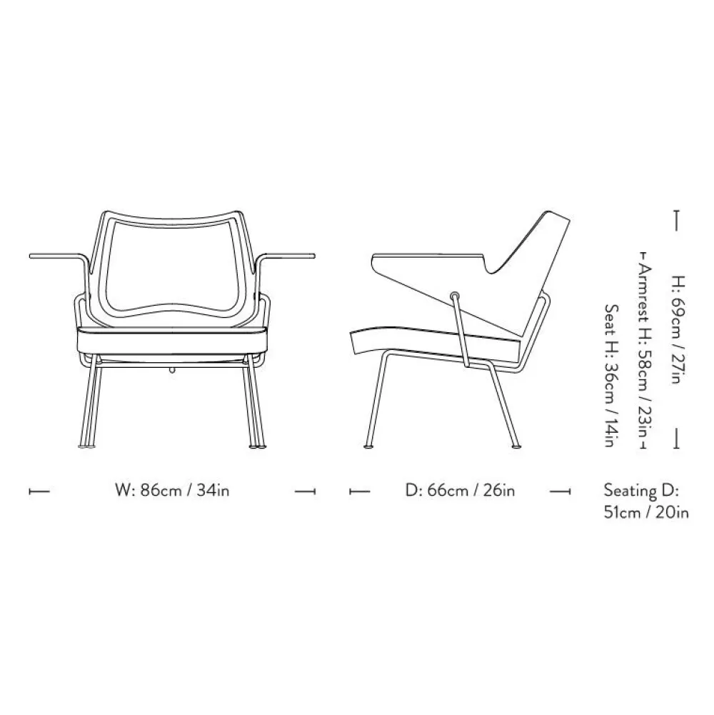 &Tradition Stue|Stole>RFH Lounge Chair RD8 Hallingdal 103