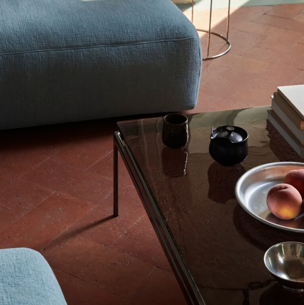 &Tradition Stue|Borde>Sett LN13 Smoked Cast Glass