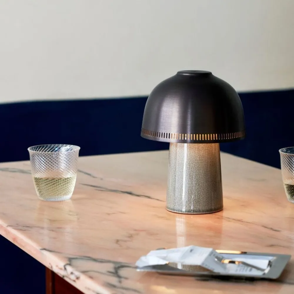 &Tradition Bordlamper|Stue>SH8 Raku Beige Grey/Bronzed