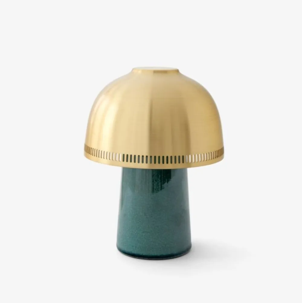 &Tradition Bordlamper|Stue>SH8 Raku Blue Green/Brass