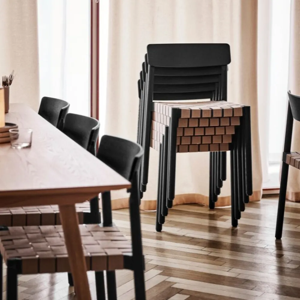&Tradition Stue|Stole>TK1 Betty Chair Black Oak Natural Webbing
