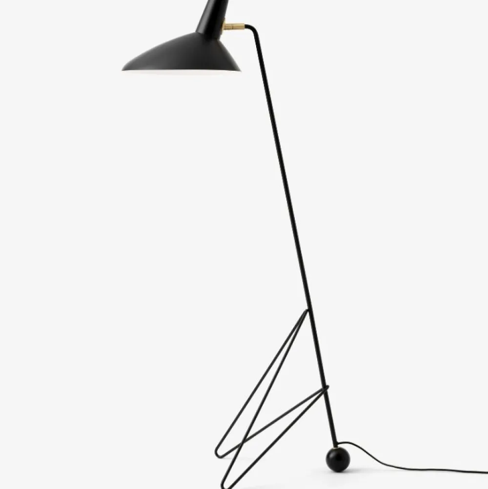 &Tradition Gulvlamper|Stue>Tripod HM8 Gulvlampe Sort