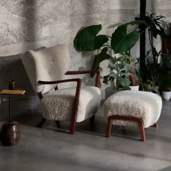 &Tradition Stue|Stole>Wulff ATD2 & ATD3 Moonlight Sheepskin Oiled Walnut