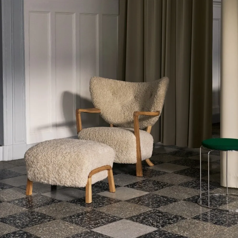 &Tradition Stue|Stole>Wulff ATD2 Moonlight Sheepskin Oiled Oak