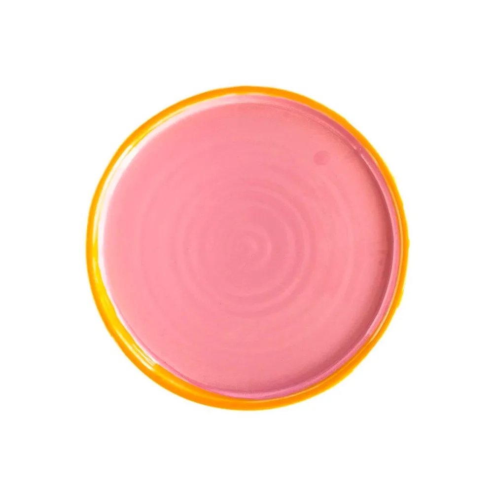 Val Pottery Køkken|Keramik & Porcelæn>Jose Plate Pink/Yellow Edge