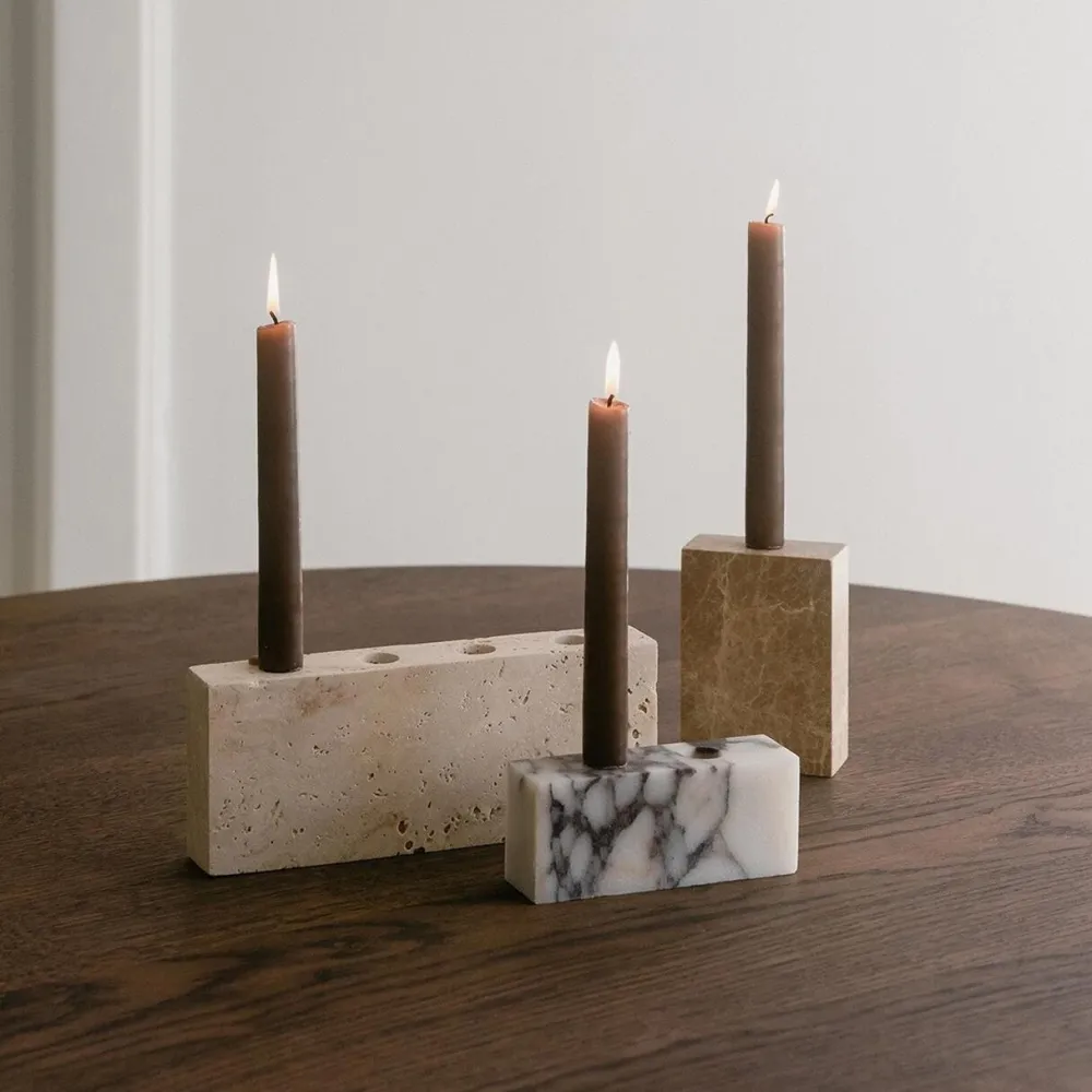 Wabi Sabi Nordic Andet Boligtilbehør|Lysestager>Epode Lysestage (2) Calacatta Violetta