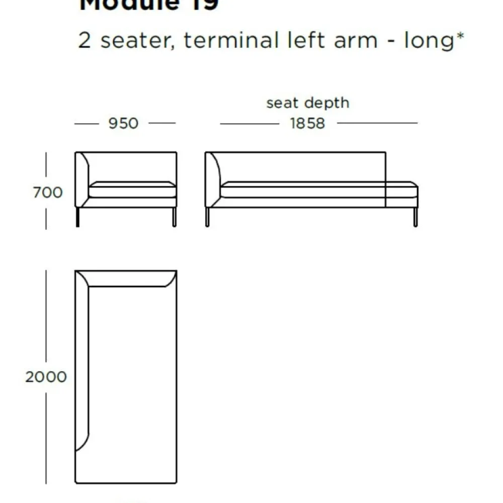 Wendelbo Sofaer|Stue>Blade Sofa Cala col. 06