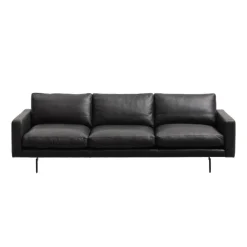 Wendelbo Sofaer|Stue>Edge V1 3-Pers. Sofa Sort Faith Læder