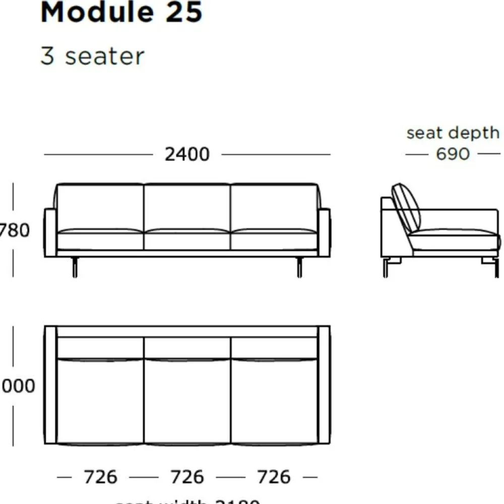 Wendelbo Sofaer|Stue>Edge V1 3-Pers. Sofa Brun Faith Læder