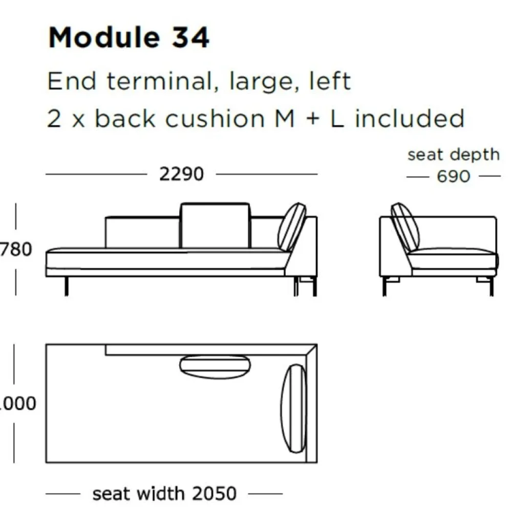 Wendelbo Sofaer|Stue>Edge V2 Sofa Venstrevendt Soft 03