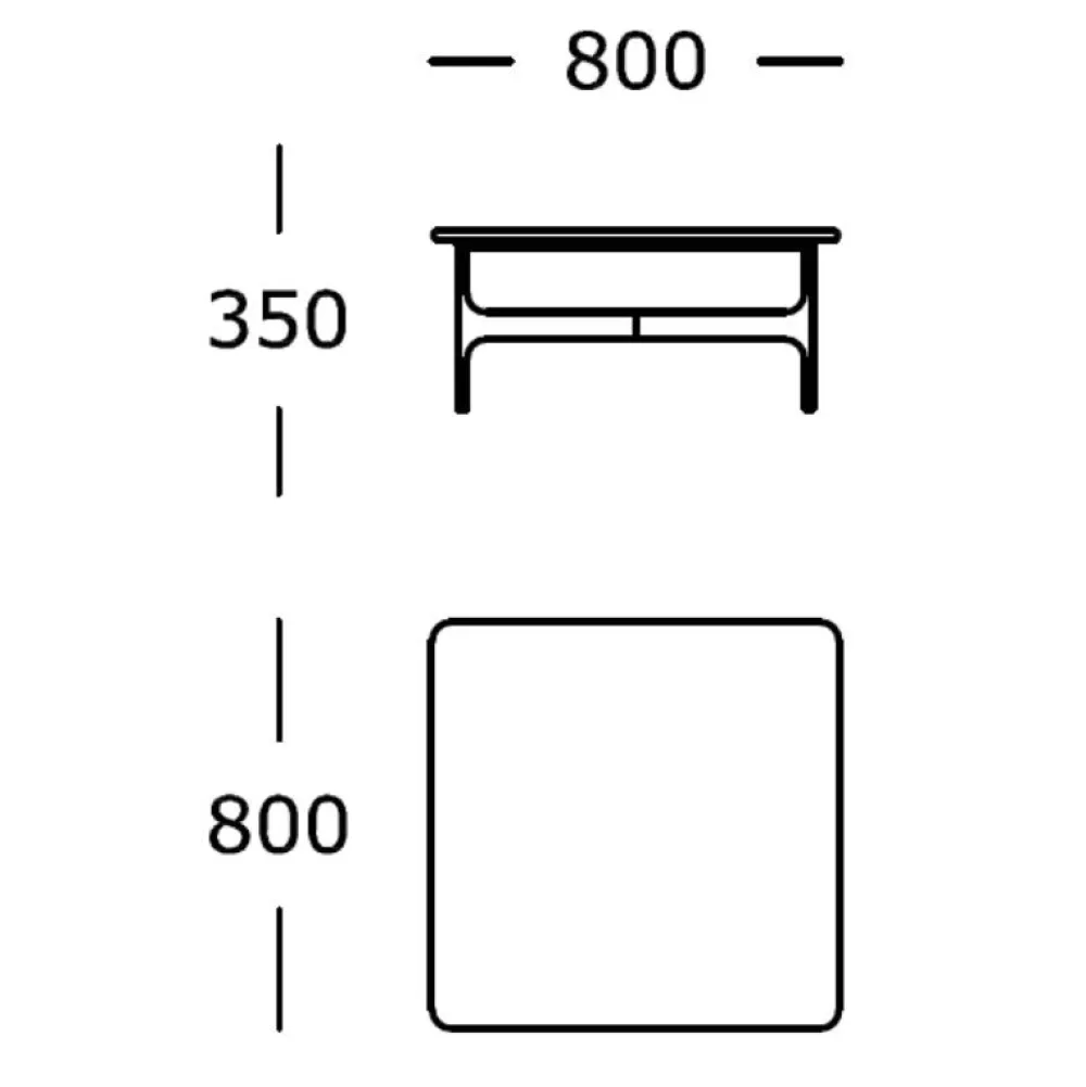 Wendelbo Borde|Stue>Floema Square Sofabord Sort