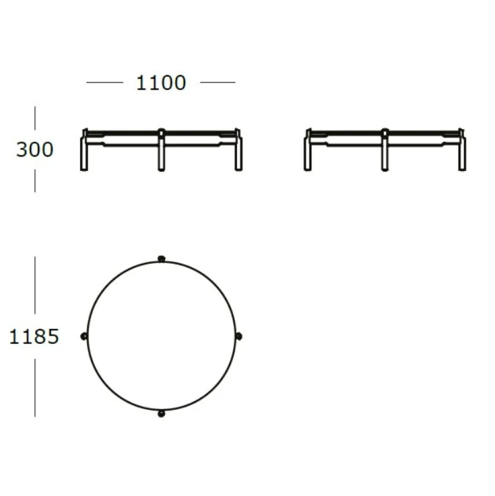 Wendelbo Borde|Stue>Notch Round Large Sofabord